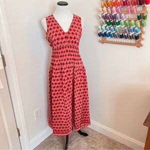 NWT JCREW Hyacinth Midi Block Print Dress